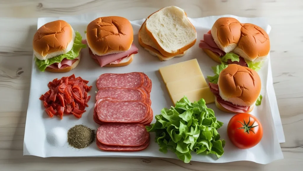 Ingredients for Chopped Italian Sliders